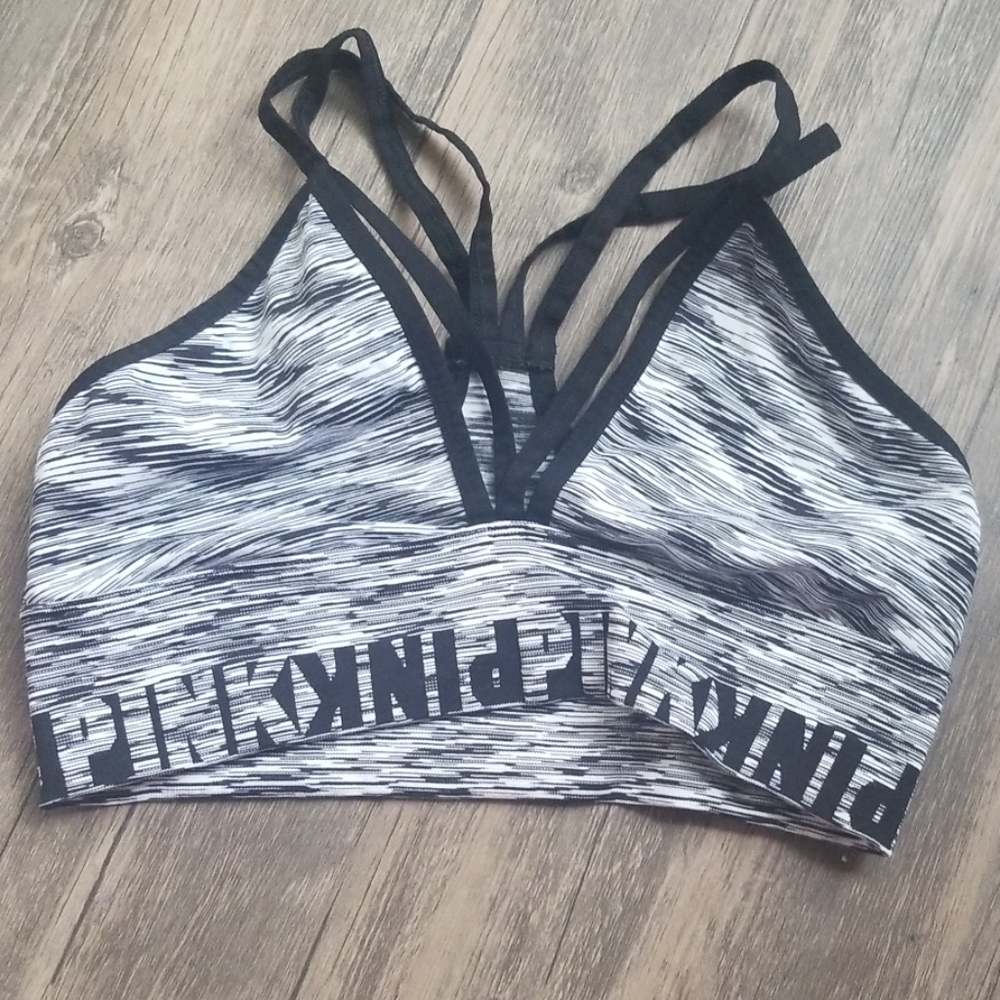 VS pink strappy bralette